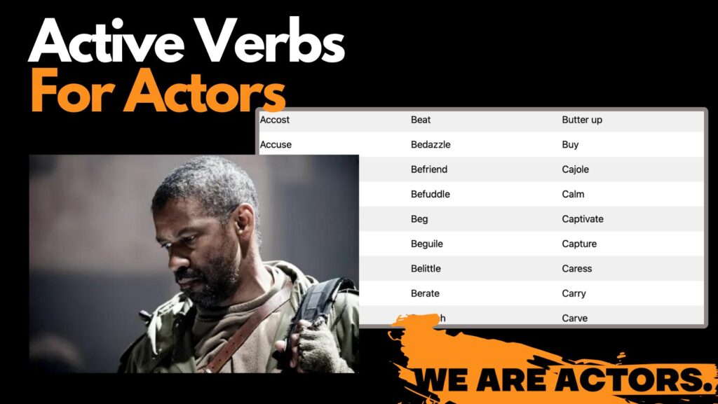 active verbs for actors